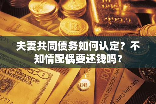 北京夫妻共同债务如何认定？不知情配偶要还钱吗？